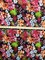 1 Yard Hawaiian Black Red Floral Poly Cotton Fabric 59/60 Inches Width for Sewing and Crafts